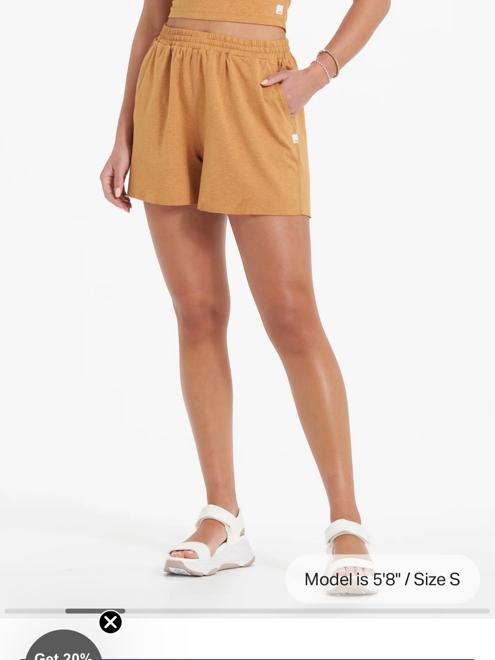 Vuori Boyfriend Shorts in Flax Heather